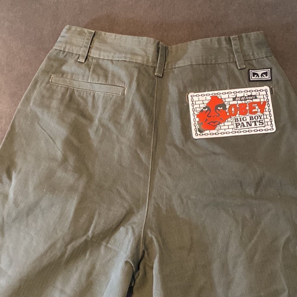 Men’s Obey Big Boy Fubar Big Fit Pant Pleated Front Army Size 30 NWT - Picture 7 of 13